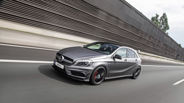Mercedes cla driving road blurry free wallpaper for desktop - medium preview image