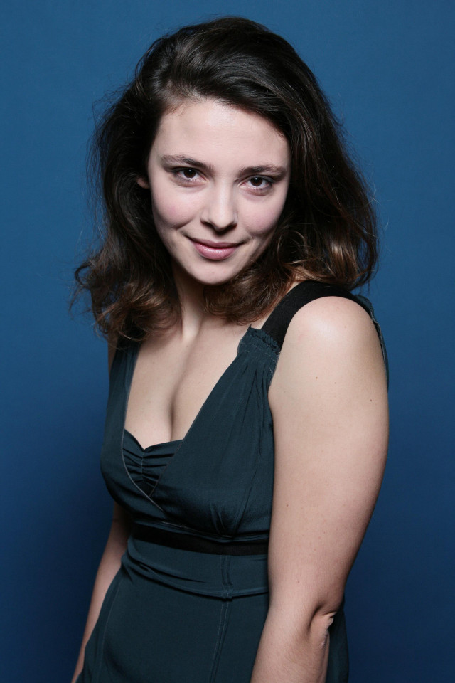 Woman black dress posing blue free wallpaper for mobile - medium preview image