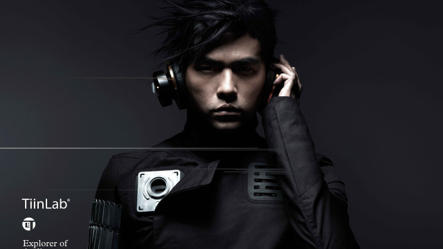 Man headphones black jacket shoulders free wallpaper for desktop - medium preview image