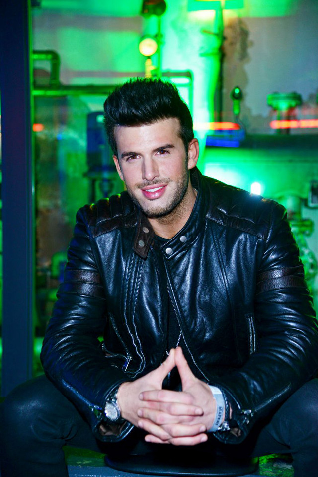 Man stool green lights black free wallpaper for mobile - medium preview image