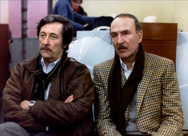 Two men sitting room cabinets free wallpaper for desktop - medium preview image