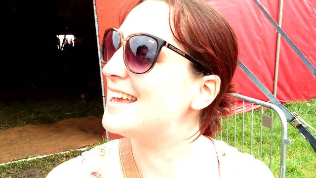 Woman sunglasses pink shirt smiling free wallpaper for desktop - medium preview image