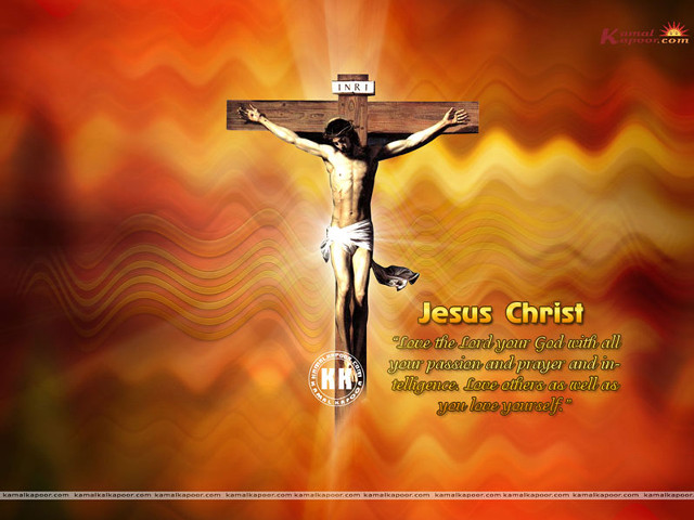 Jesus cross quote redeeming sacrifice free wallpaper for desktop - medium preview image