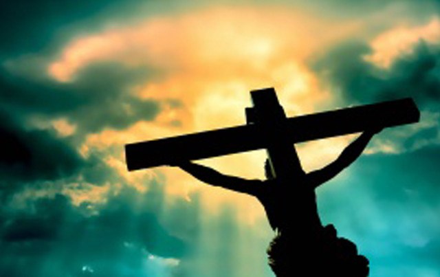 Person holding cross cloudy sky free wallpaper for desktop - medium preview image