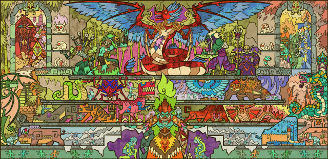 Colorful bird room shelves clock free wallpaper for desktop - medium preview image