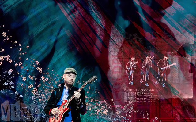 Man playing guitar colorful background free wallpaper for desktop - medium preview image