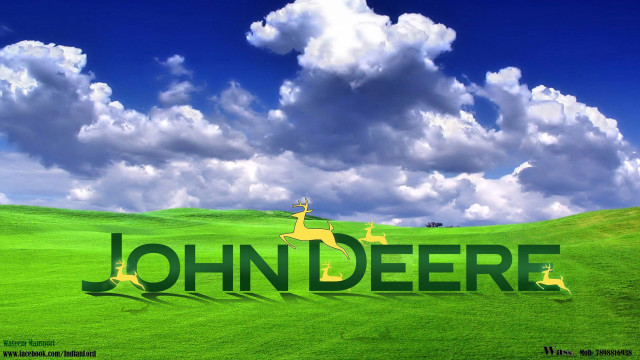 Green field deer john deere free wallpaper for desktop - medium preview image