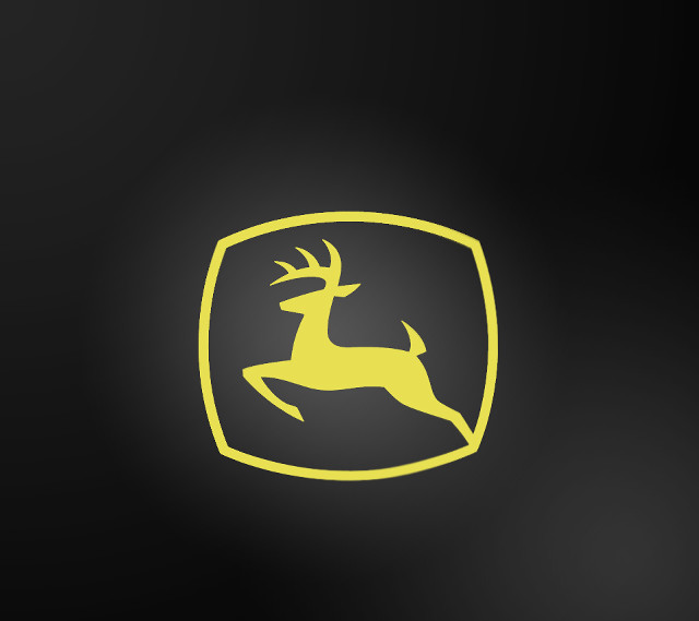 Deer logo black background yellow free wallpaper for tablet - medium preview image