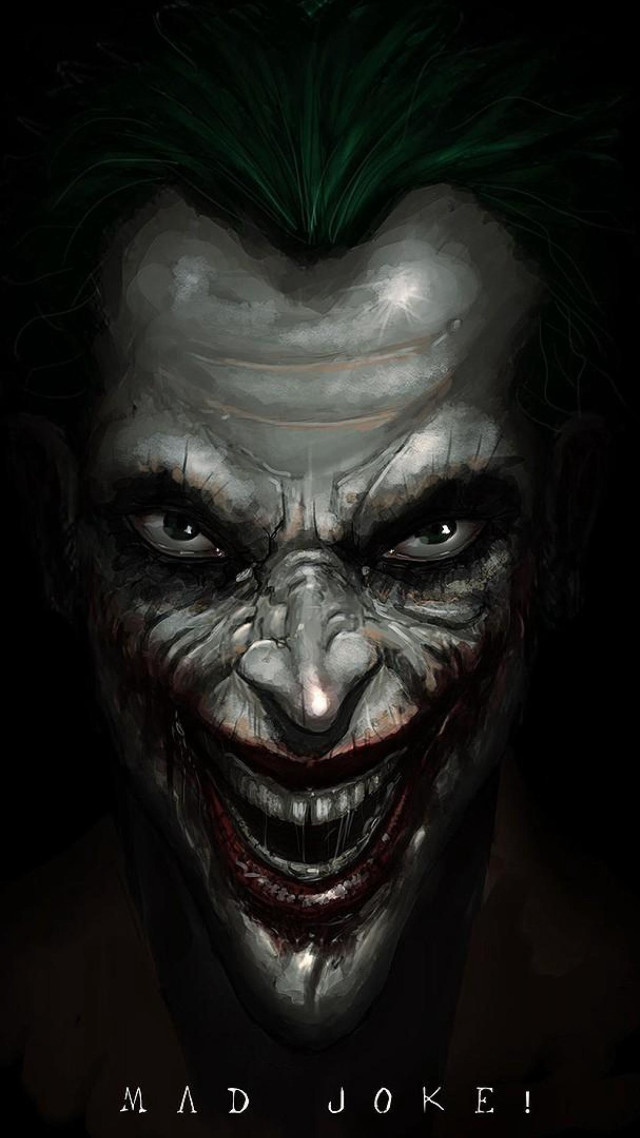 Joker green hair mohawk close free wallpaper for mobile - medium preview image