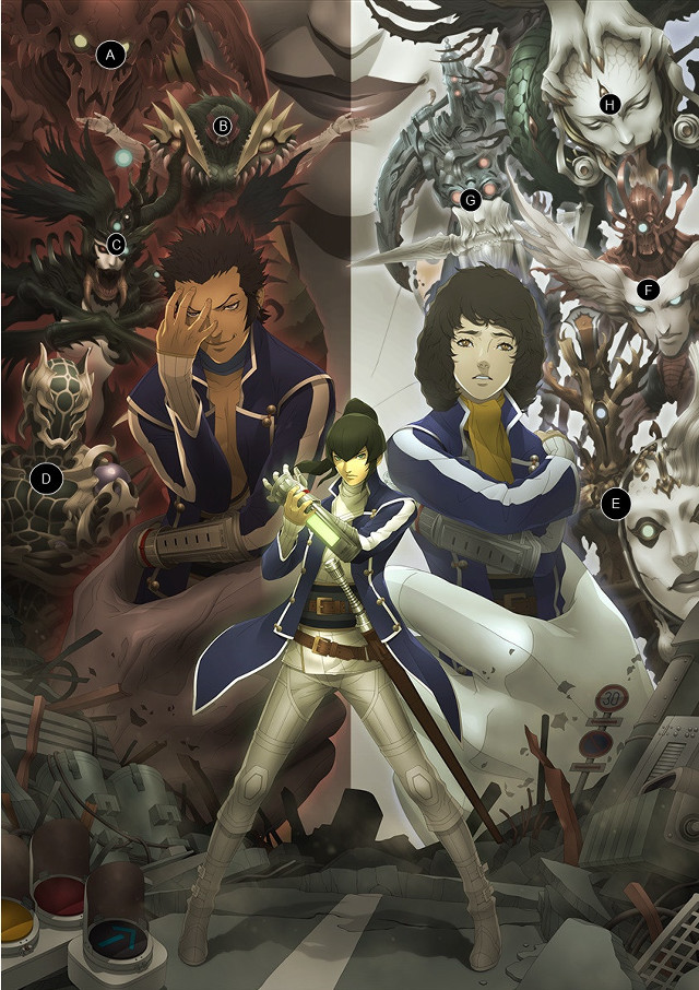 Anime couple monsters wall characters free wallpaper for mobile - medium preview image