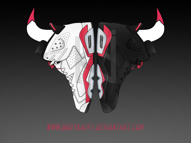 Shoes with horns graphic style free wallpaper for desktop - medium preview image