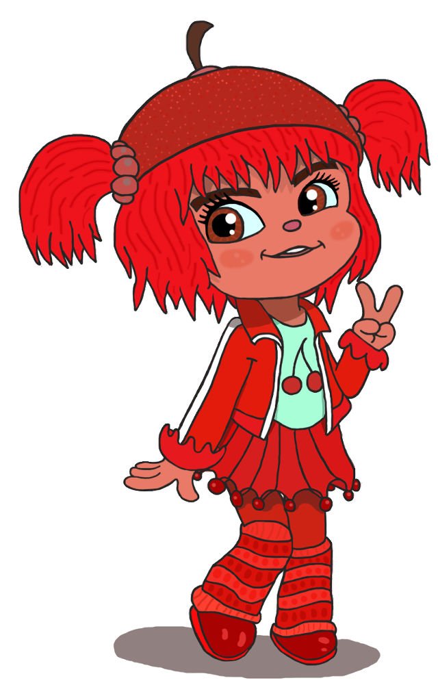 Cartoon girl red hair red #2 free wallpaper for mobile - medium preview image