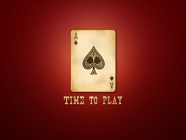 Time to play ace playing free wallpaper for desktop - medium preview image