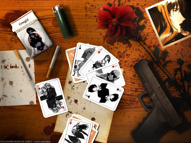 Table with cards on it free wallpaper for desktop - medium preview image