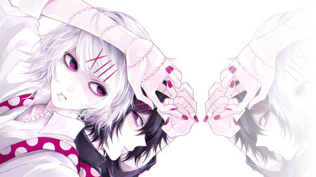 Woman white hair hat hands free wallpaper for desktop - medium preview image