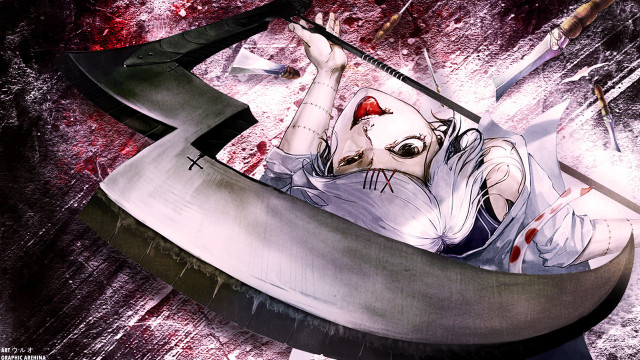 Woman boat knife blood floor free wallpaper for desktop - medium preview image