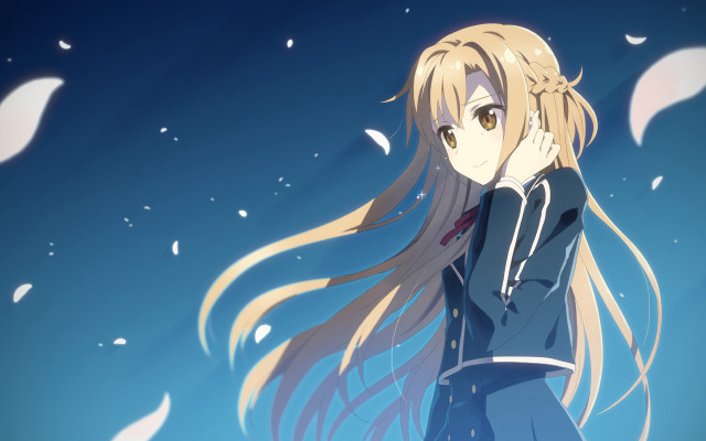 Girl long hair snow hands free wallpaper for desktop - medium preview image
