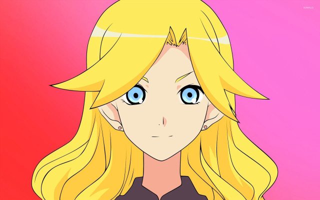 Blonde haired girl blue eyes free wallpaper for desktop - medium preview image