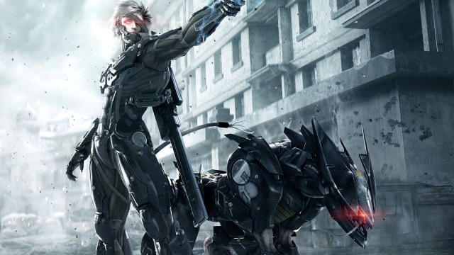 Futuristic man suit gun robot free wallpaper for desktop - medium preview image
