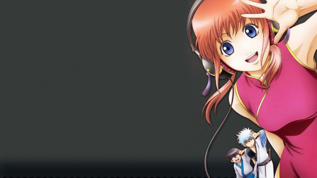 Girl headphones pink dress holding free wallpaper for desktop - medium preview image