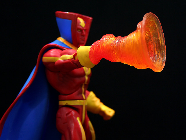 Toy figure red yellow horn free wallpaper for desktop - medium preview image