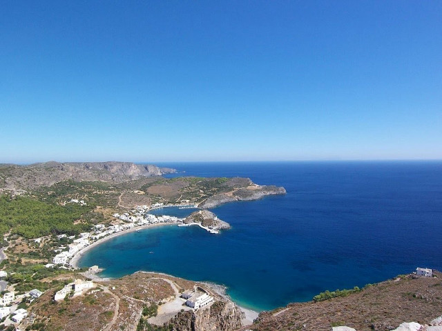 Beach water view hilltop scenery free wallpaper for desktop - medium preview image