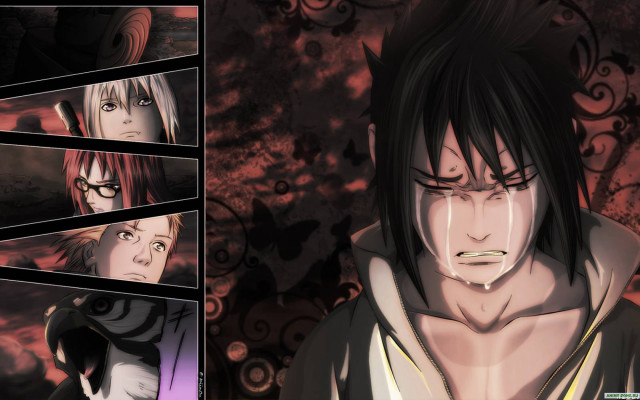 Creepy guy crying anime uchiha free wallpaper for desktop - medium preview image