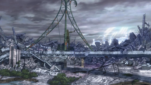 Futuristic city bridge river sky free wallpaper for desktop - medium preview image