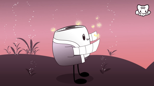 Cartoon character paper cat flying free wallpaper for desktop - medium preview image