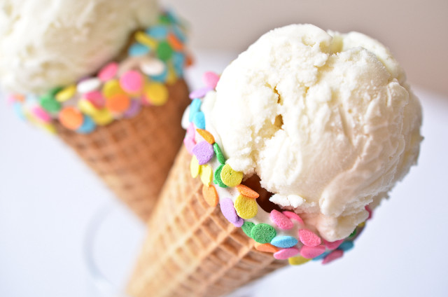 Ice cream cones with sprinkles free wallpaper for desktop - medium preview image