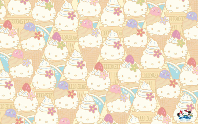 Ice cream cones flower pastel free wallpaper for desktop - medium preview image