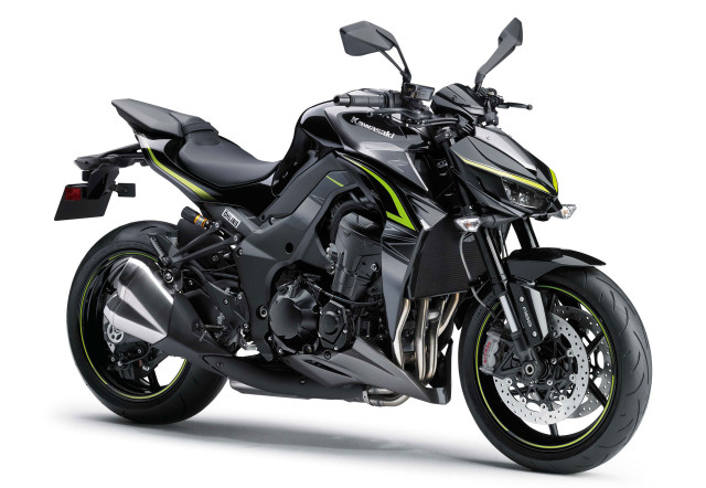 Black motorcycle neon yellow accents free wallpaper for desktop - medium preview image