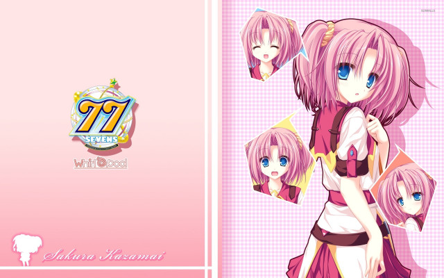 Pink anime character long hair free wallpaper for desktop - medium preview image