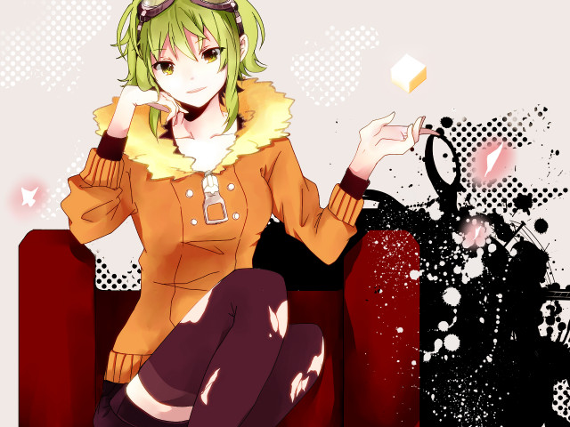Green hair yellow jacket anime free wallpaper for desktop - medium preview image