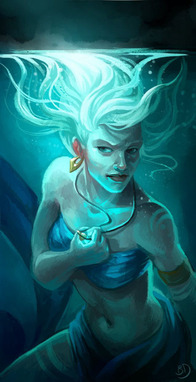 Woman white hair necklace water free wallpaper for mobile - medium preview image