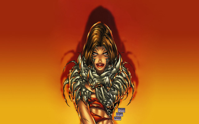 Woman large bird body long free wallpaper for desktop - medium preview image