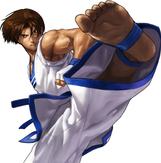 Man white blue outfit kick free wallpaper for tablet - medium preview image