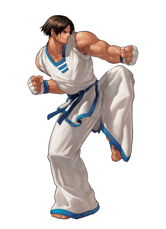 Man white karate kick fist free wallpaper for mobile - medium preview image