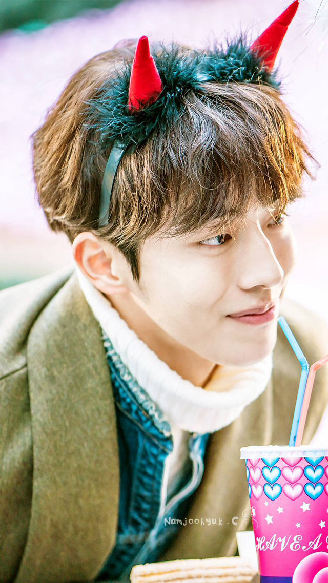 Boy horns drink straw mouth free wallpaper for mobile - medium preview image