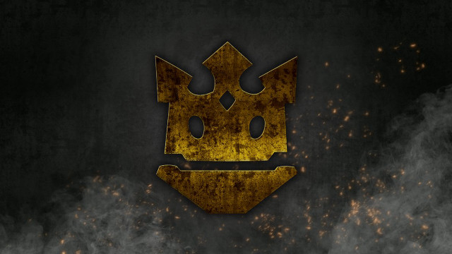 Gold crown black background smoke free wallpaper for desktop - medium preview image