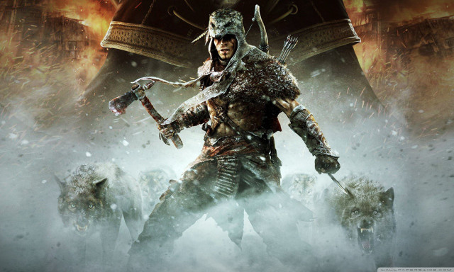 Man costume ax demon sword free wallpaper for desktop - medium preview image