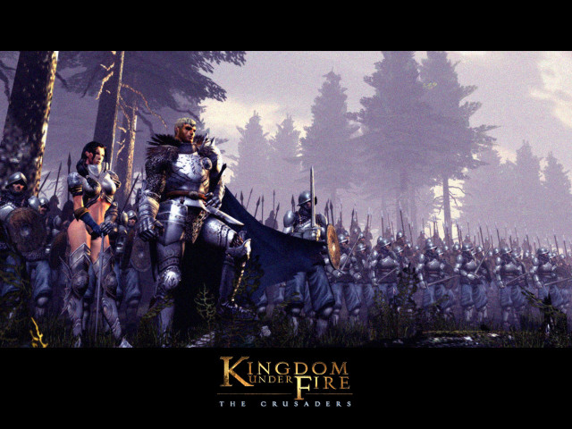 Knights forest sword horse group free wallpaper for desktop - medium preview image