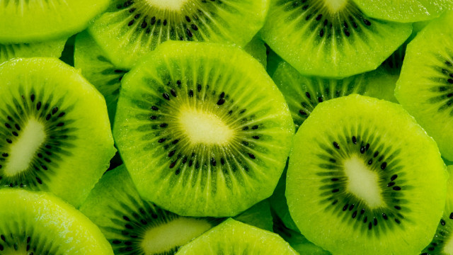 Kiwi fruit sliced half green free wallpaper for desktop - medium preview image