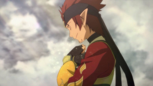 Man backpack looking sky clouds free wallpaper for desktop - medium preview image