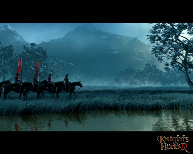 Night horseback riders field mountain free wallpaper for desktop - medium preview image