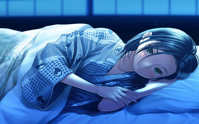 Young boy laying bed pillow free wallpaper for desktop - medium preview image