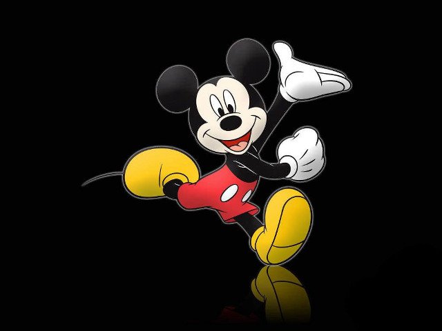 Mickey mouse cartoon black background free wallpaper for desktop - medium preview image