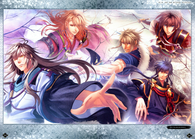 Anime characters long hair group #3 free wallpaper for desktop - medium preview image