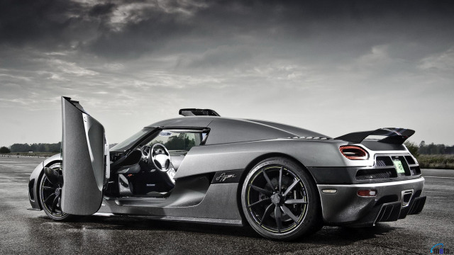 Silver sports car open doors #9 free wallpaper for desktop - medium preview image
