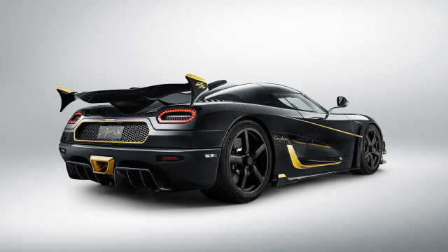 Black yellow sports car hood free wallpaper for desktop - medium preview image